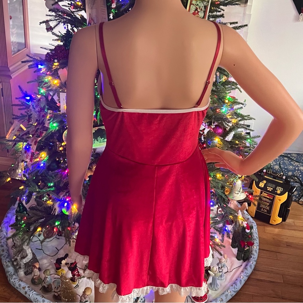 Women’s sexy dress , Christmas Red Velvet Large Side